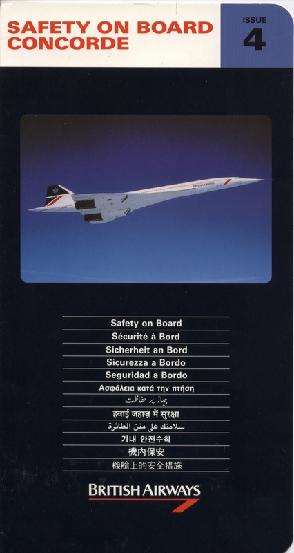 Concorde - my safety card collection